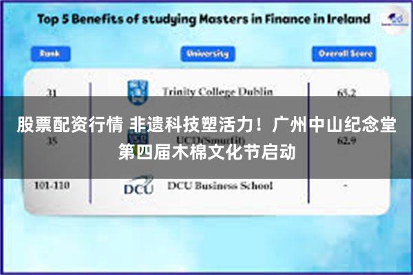股票配资行情 非遗科技塑活力！广州中山纪念堂第四届木棉文化节启动