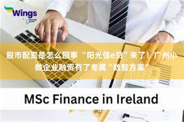 股市配资是怎么回事 “阳光信e贷”来了！广州小微企业融资有了专属“数智方案”