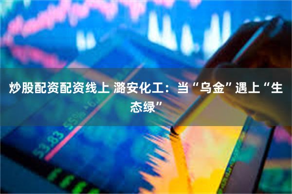 炒股配资配资线上 潞安化工：当“乌金”遇上“生态绿”