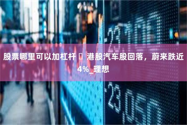 股票哪里可以加杠杆 ​港股汽车股回落，蔚来跌近4%_理想
